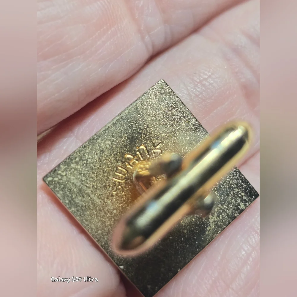 Vintage SWANK Gold Plated Men's Cufflinks Original Box GUC